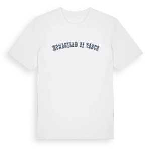 Monastero di Vasco college t-shirt – ekologisk bomull t-shirt från Pinshirt