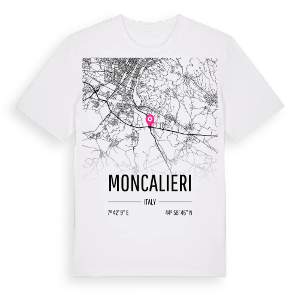 Moncalieri karta t-shirt – ekologisk bomull t-shirt från Pinshirt