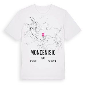 Moncenisio karta t-shirt – ekologisk bomull t-shirt från Pinshirt