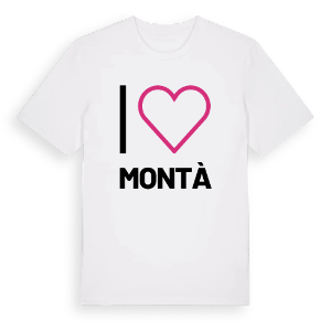 Jag älskar Montà t-shirt stort tryck – ekologisk bomull t-shirt från Pinshirt