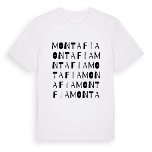 Montafia ordlek t-shirt – ekologisk bomull t-shirt från Pinshirt
