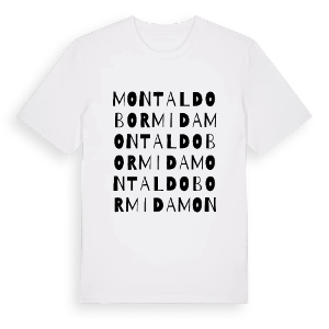 Montaldo Bormida ordlek t-shirt – ekologisk bomull t-shirt från Pinshirt