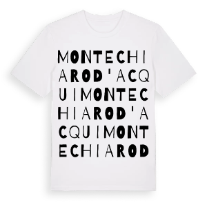 Montechiaro d'Acqui ordlek t-shirt – ekologisk bomull t-shirt från Pinshirt