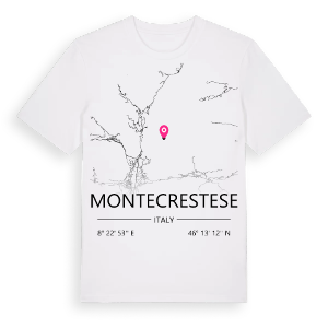 Montecrestese karta t-shirt – ekologisk bomull t-shirt från Pinshirt