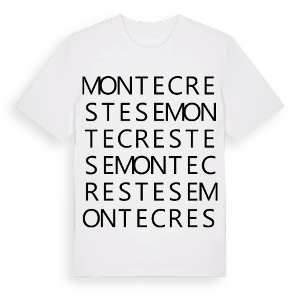 Montecrestese ordlek t-shirt – ekologisk bomull t-shirt från Pinshirt