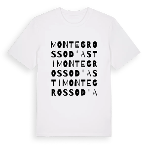 Montegrosso d'Asti ordlek t-shirt – ekologisk bomull t-shirt från Pinshirt