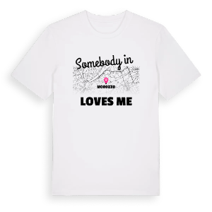 Någon i Morozzo älskar mig t-shirt – ekologisk bomull t-shirt från Pinshirt