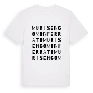 Murisengo Monferrato ordlek t-shirt – ekologisk bomull t-shirt från Pinshirt