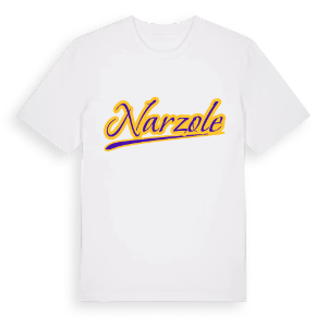 Narzole baseball t-shirt – ekologisk bomull t-shirt från Pinshirt
