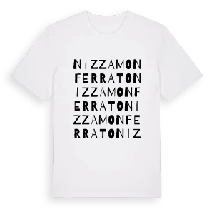 Nizza Monferrato ordlek t-shirt – ekologisk bomull t-shirt från Pinshirt