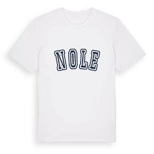 Nole college t-shirt – ekologisk bomull t-shirt från Pinshirt