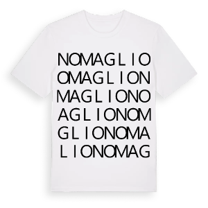 Nomaglio ordlek t-shirt – ekologisk bomull t-shirt från Pinshirt