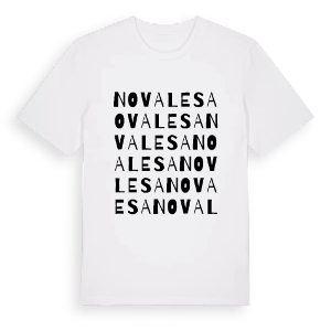 Novalesa ordlek t-shirt – ekologisk bomull t-shirt från Pinshirt