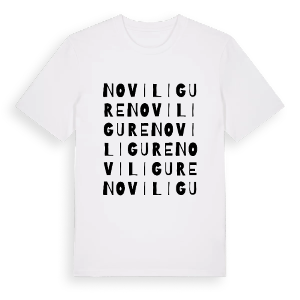Novi Ligure ordlek t-shirt – ekologisk bomull t-shirt från Pinshirt