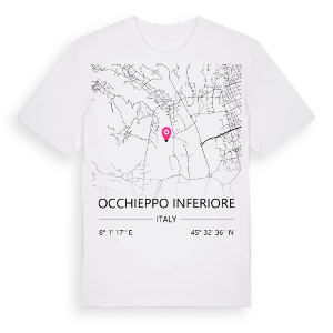Occhieppo Inferiore karta t-shirt – ekologisk bomull t-shirt från Pinshirt