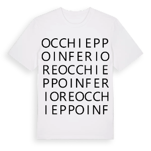 Occhieppo Inferiore ordlek t-shirt – ekologisk bomull t-shirt från Pinshirt
