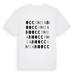Occimiano ordlek t-shirt – ekologisk bomull t-shirt från Pinshirt