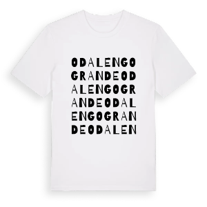 Odalengo Grande ordlek t-shirt – ekologisk bomull t-shirt från Pinshirt
