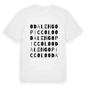Odalengo Piccolo ordlek t-shirt – ekologisk bomull t-shirt från Pinshirt