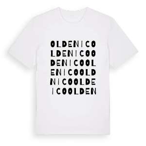 Oldenico ordlek t-shirt – ekologisk bomull t-shirt från Pinshirt