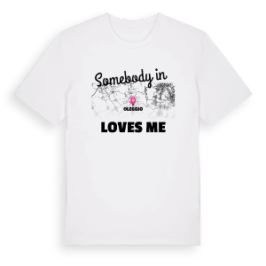 Någon i Oleggio älskar mig t-shirt – ekologisk bomull t-shirt från Pinshirt
