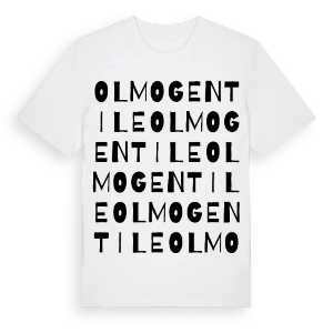 Olmo Gentile ordlek t-shirt – ekologisk bomull t-shirt från Pinshirt