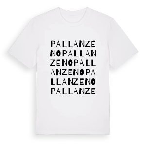 Pallanzeno ordlek t-shirt – ekologisk bomull t-shirt från Pinshirt