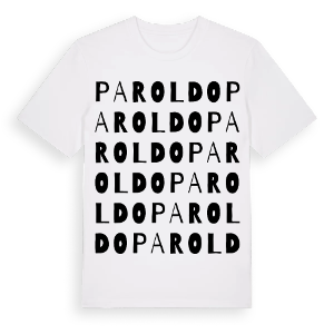 Paroldo ordlek t-shirt – ekologisk bomull t-shirt från Pinshirt