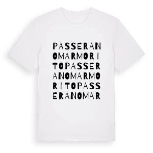 Passerano Marmorito ordlek t-shirt – ekologisk bomull t-shirt från Pinshirt