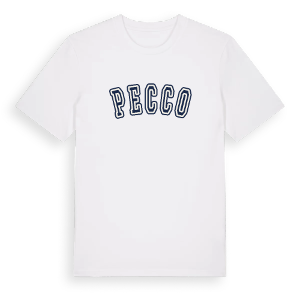 Pecco college t-shirt – ekologisk bomull t-shirt från Pinshirt
