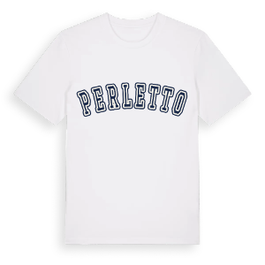 Perletto college t-shirt – ekologisk bomull t-shirt från Pinshirt