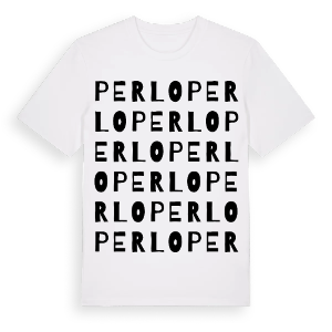 Perlo ordlek t-shirt – ekologisk bomull t-shirt från Pinshirt