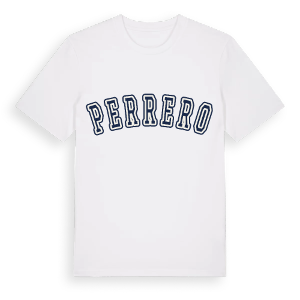 Perrero college t-shirt – ekologisk bomull t-shirt från Pinshirt