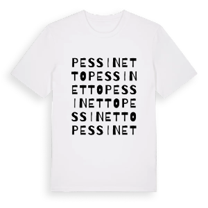 Pessinetto ordlek t-shirt – ekologisk bomull t-shirt från Pinshirt