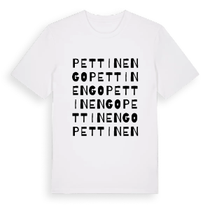 Pettinengo ordlek t-shirt – ekologisk bomull t-shirt från Pinshirt