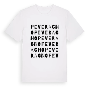 Peveragno ordlek t-shirt – ekologisk bomull t-shirt från Pinshirt