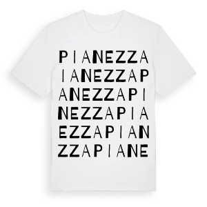 Pianezza ordlek t-shirt – ekologisk bomull t-shirt från Pinshirt