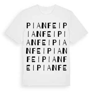 Pianfei ordlek t-shirt – ekologisk bomull t-shirt från Pinshirt