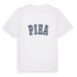 Piea college t-shirt – ekologisk bomull t-shirt från Pinshirt