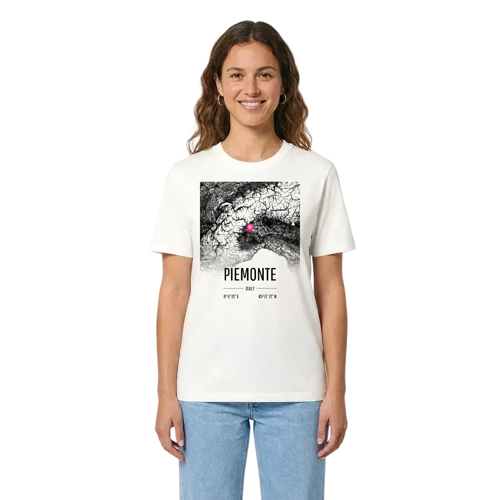 Piemonte karta t-shirt – White, i miljö
