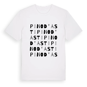 Pino d'Asti ordlek t-shirt – ekologisk bomull t-shirt från Pinshirt