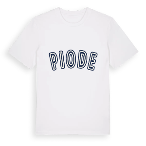 Piode college t-shirt – ekologisk bomull t-shirt från Pinshirt