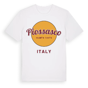 Piossasco cirkel t-shirt – ekologisk bomull t-shirt från Pinshirt