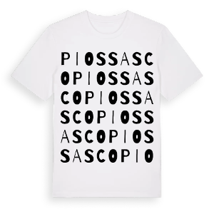 Piossasco ordlek t-shirt – ekologisk bomull t-shirt från Pinshirt