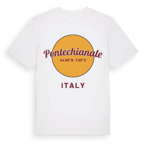 Pontechianale cirkel t-shirt – ekologisk bomull t-shirt från Pinshirt