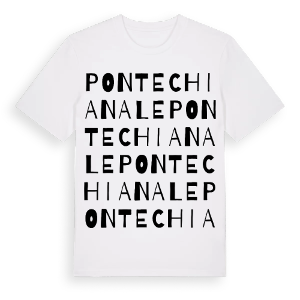 Pontechianale ordlek t-shirt – ekologisk bomull t-shirt från Pinshirt
