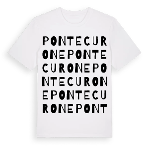 Pontecurone ordlek t-shirt – ekologisk bomull t-shirt från Pinshirt