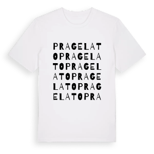 Pragelato ordlek t-shirt – ekologisk bomull t-shirt från Pinshirt