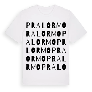 Pralormo ordlek t-shirt – ekologisk bomull t-shirt från Pinshirt