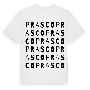 Prasco ordlek t-shirt – ekologisk bomull t-shirt från Pinshirt